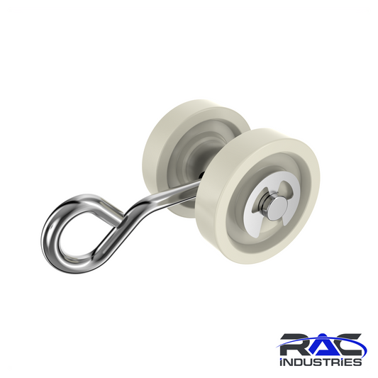 Nylon Wheel Curtain Hooks - 16NR1 Closed Loop