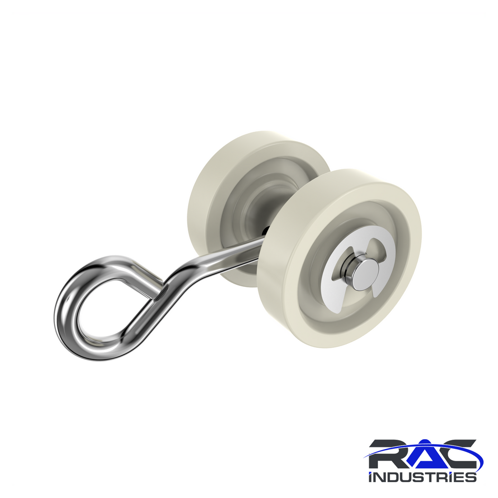Nylon Wheel Curtain Hooks - 16NR1 Closed Loop