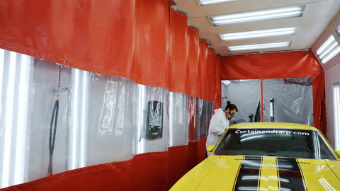 Freestanding Autobody Shop Curtains