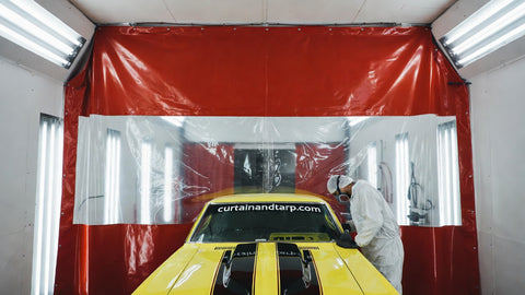 Freestanding Autobody Shop Curtains