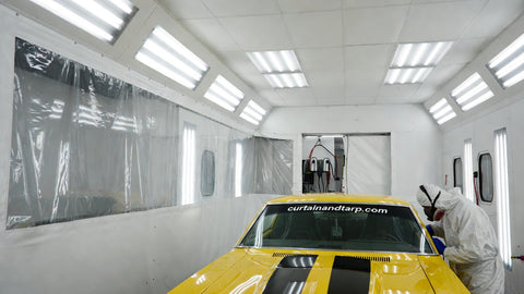 Freestanding Autobody Shop Curtains