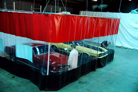 Freestanding Autobody Shop Curtains