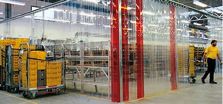 Freestanding Vinyl Warehouse Curtains