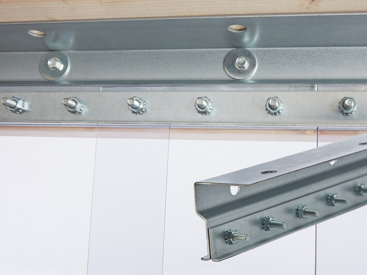 Strip Curtain Door Hanger, Universal Mount 14ga 304 Stainless Steel, Heavy Duty